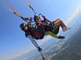 30 Min. Tandem-Thermikflug mit Gleitschirm auf dem Gerlitzen am Ossiacher See (Österreich)