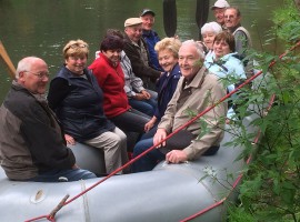 Schlauchboot Tour auf der Spree Tzschelln